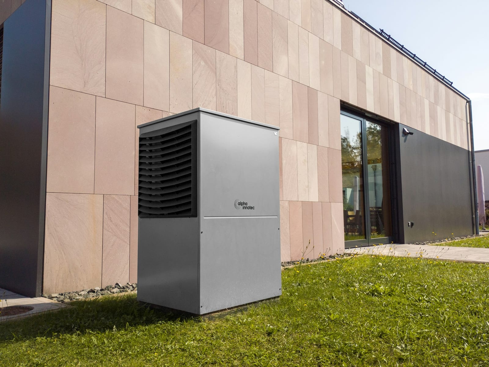 Modern heat pump installation
